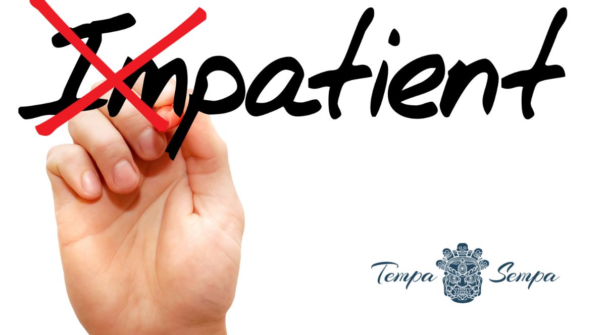 cartel con la palabra de impaciente escrita