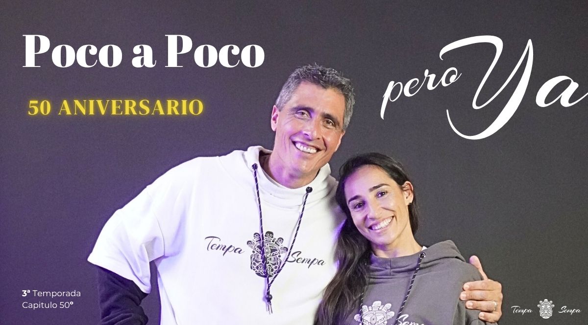 portada del aniversario del podcast Poco a poco pero ya.